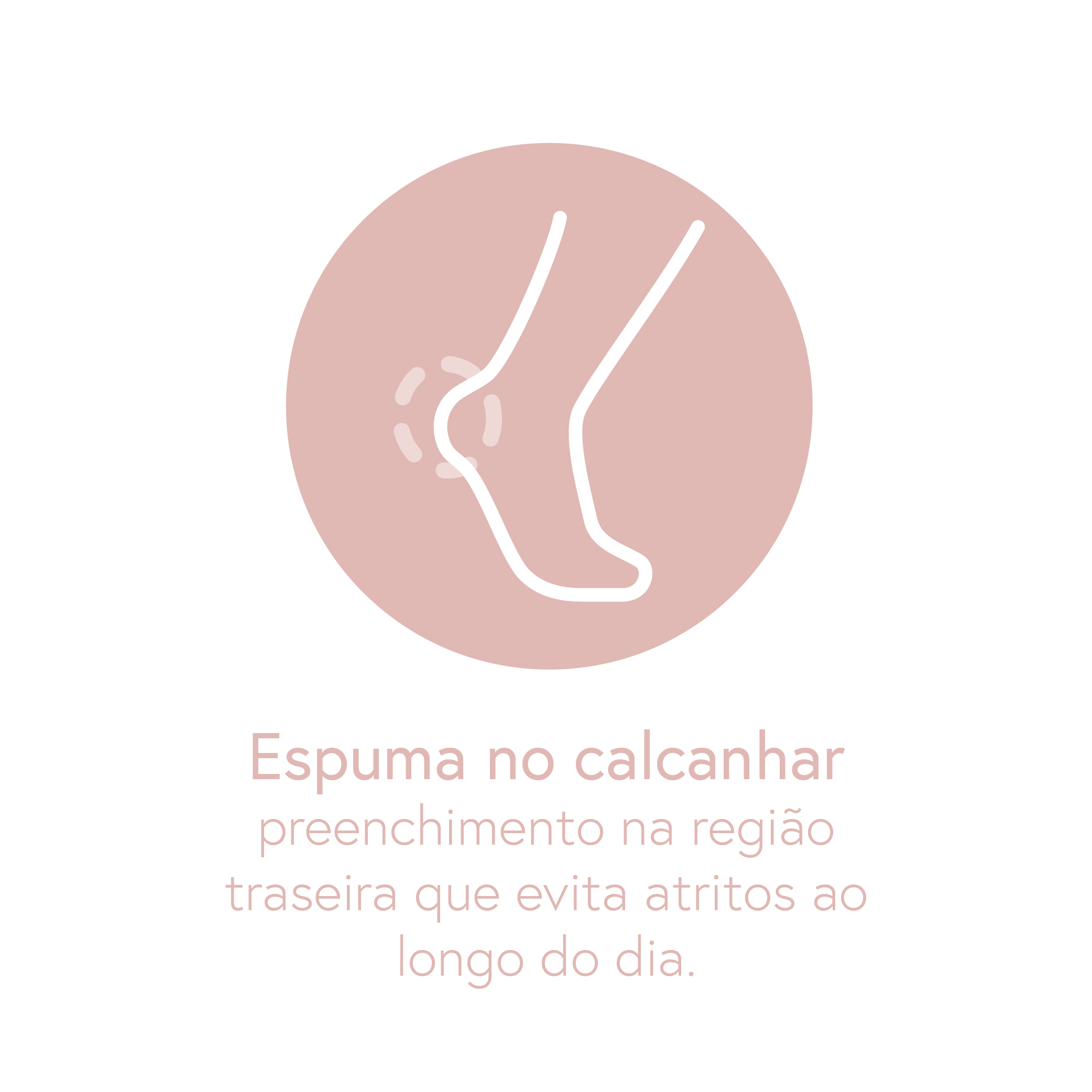 Espuma no calcanhar